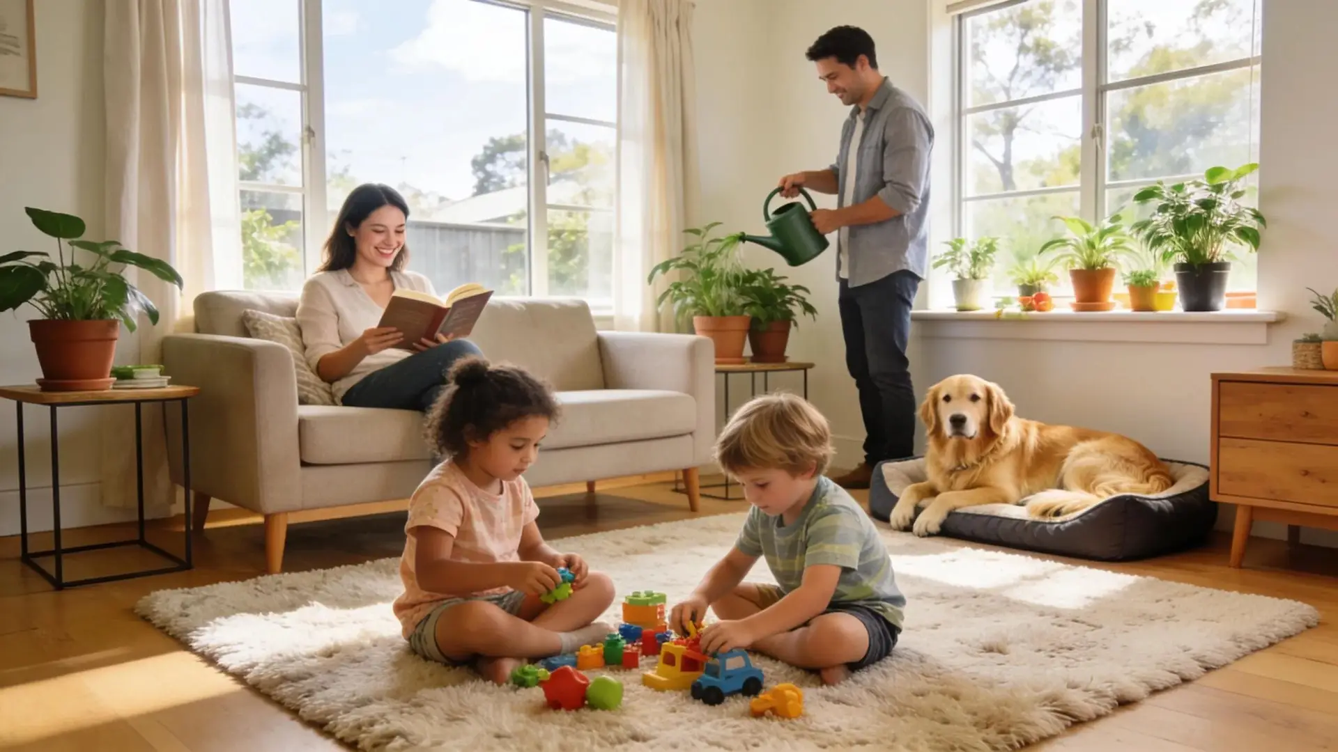 Family enjoying a safe and eco-friendly pest-free home in Melbourne